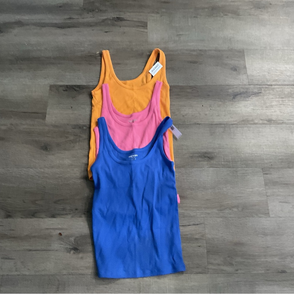 Old Navy Women's Tank Tops - Blue, Pink, Orange